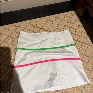 Little Miss Tennis Skirt with Green and Pink Stripes
